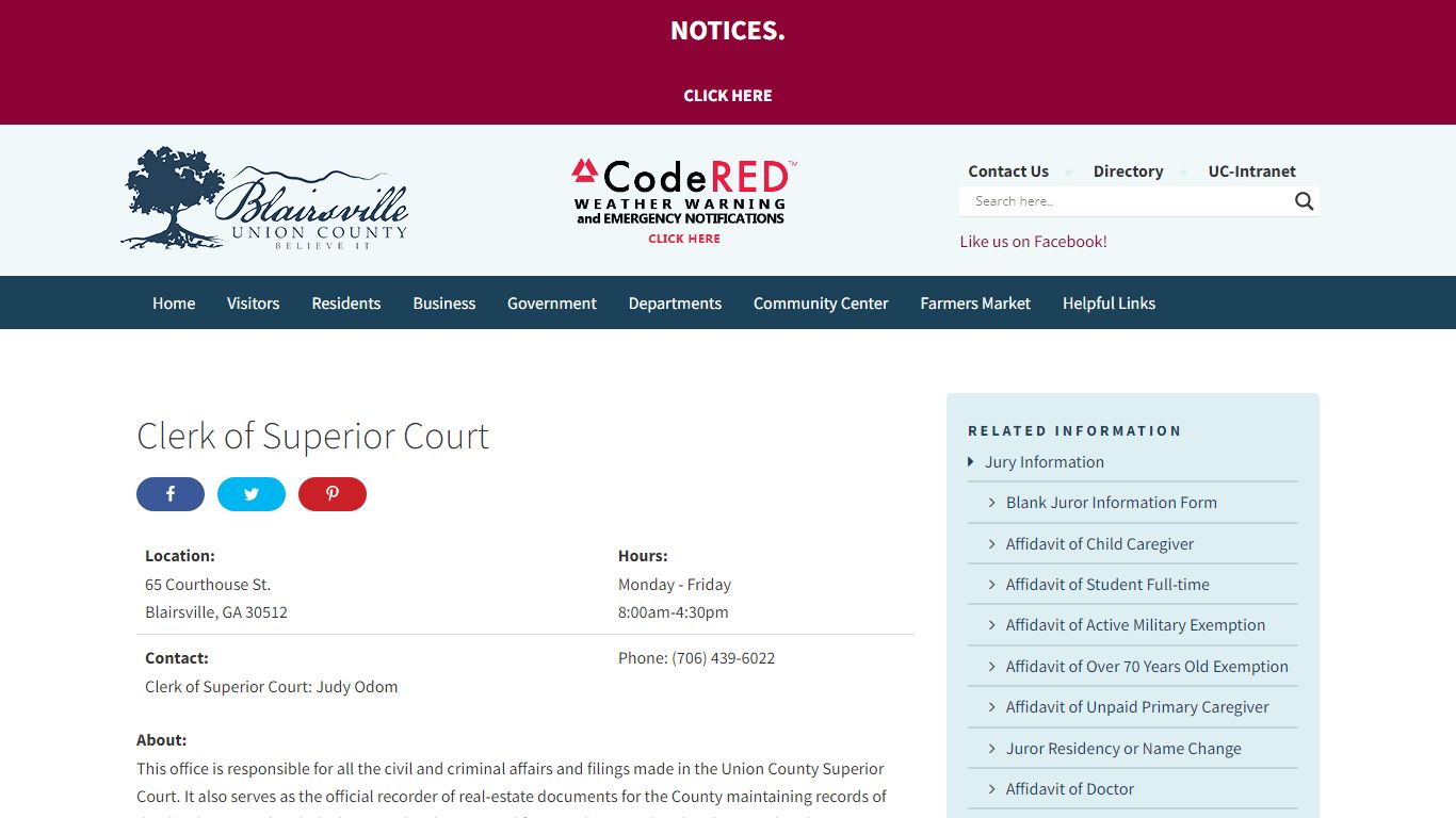Clerk of Superior Court - Union County Government
